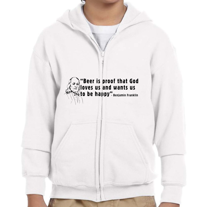 Ben Franklin Youth Zipper Hoodie | Artistshot