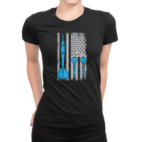 Darts Flag Usa Dartboard Dart Player T Shirt Ladies Fitted T-shirt | Artistshot