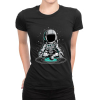 Astronaut Meditation Ladies Fitted T-shirt | Artistshot