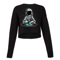 Astronaut Meditation Cropped Sweater | Artistshot