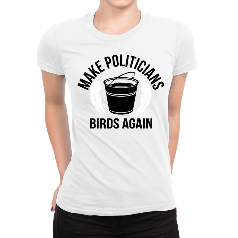 Funny Politicians Birds Again Tar Feather Liberty Taxation Long Sleeve Ladies Fitted T-Shirt by michealamifflin | Artistshot