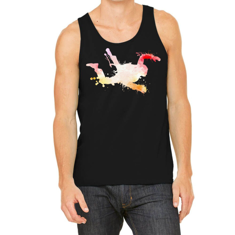 Sky Diving Sport Watercolor T  Shirt Sky Diving Sport Watercolor Art G Tank Top by quarreleducated | Artistshot