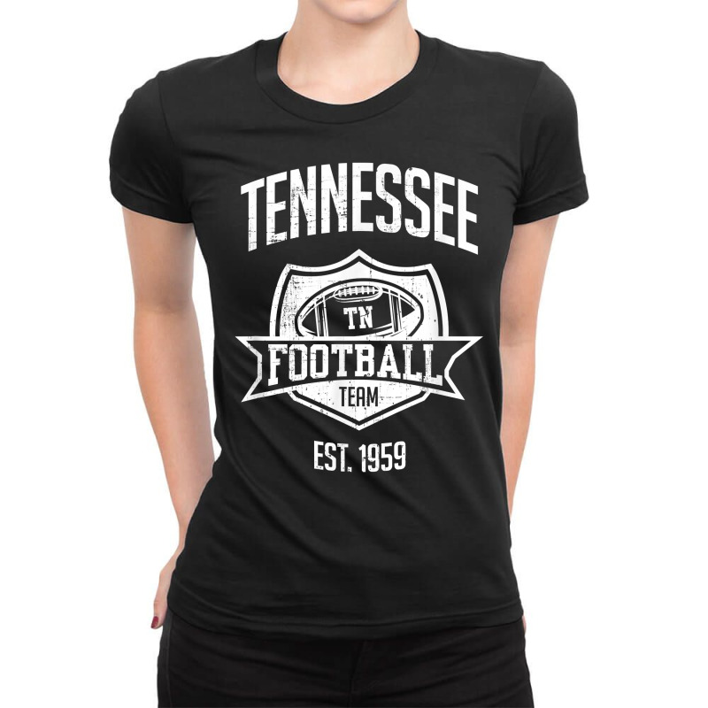 Distressed Titan Retro Look Party Tailgate Sunday Fan Gift T Shirt Ladies Fitted T-Shirt by nycerecoverdell | Artistshot