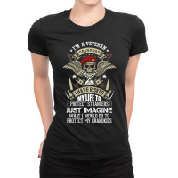 I'm A Veteran Granddad T Shirt Ladies Fitted T-shirt | Artistshot