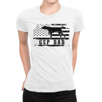 Mens Gsp Dad Usa American Flag German Shorthaired Pointer Dog T Shirt Ladies Fitted T-shirt | Artistshot