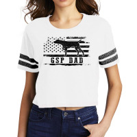 Mens Gsp Dad Usa American Flag German Shorthaired Pointer Dog T Shirt Scorecard Crop Tee | Artistshot