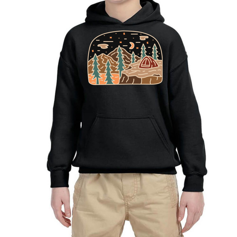 Camping Youth Hoodie by Quilimo | Artistshot