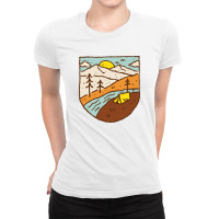 Camping Ladies Fitted T-shirt | Artistshot