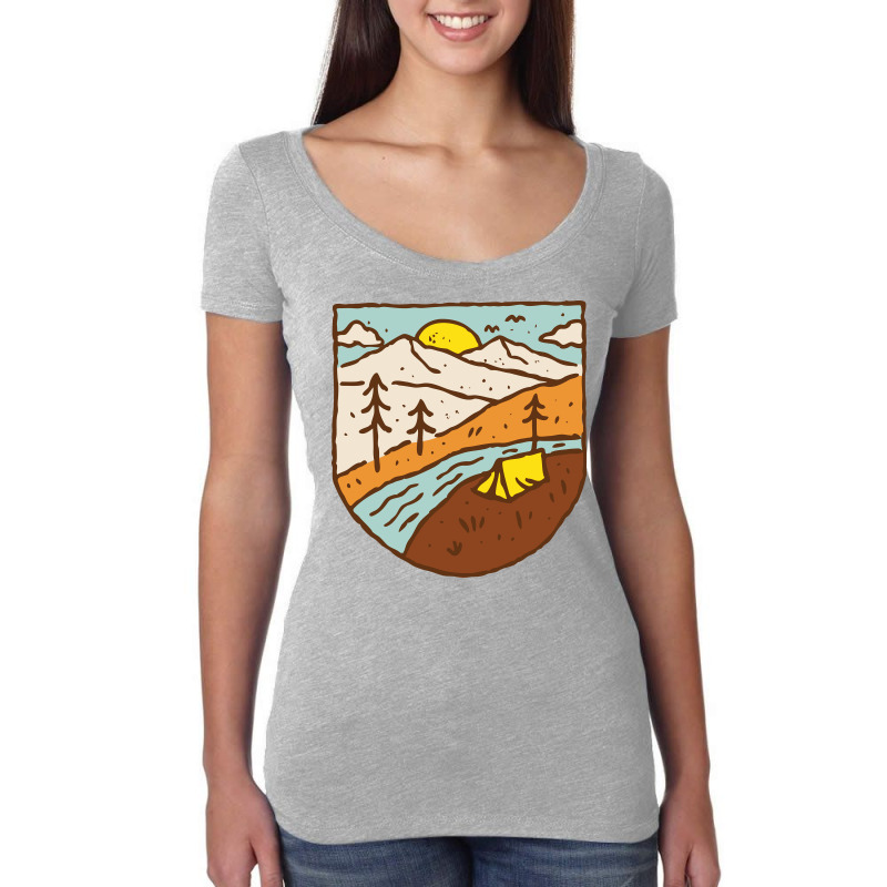 Camping Women's Triblend Scoop T-shirt by Quilimo | Artistshot