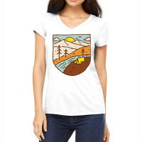 Camping Women's V-neck T-shirt | Artistshot