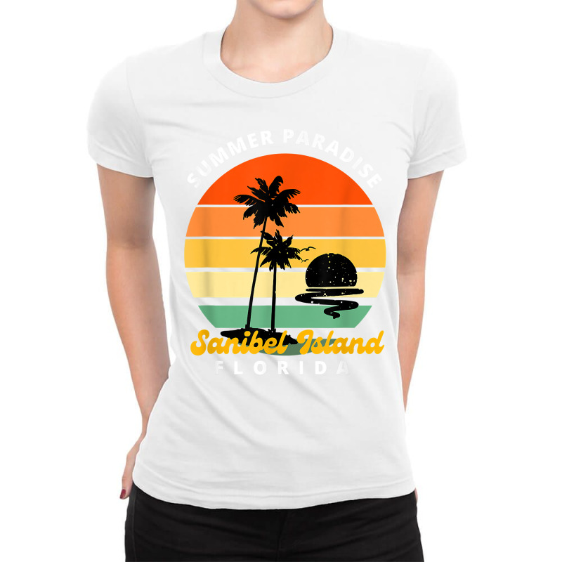 Summer Paradise Tops For Women Graphic Tees Sanibel Island T Shirt Ladies Fitted T-shirt | Artistshot