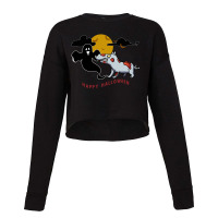 Zombie Dog Injured Ghost Happy Halloween Cropped Sweater | Artistshot