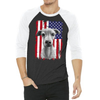 Dogs 365 Distress American Flag Italian greyhound Dog Usa Premium T S 3/4 Sleeve Shirt | Artistshot