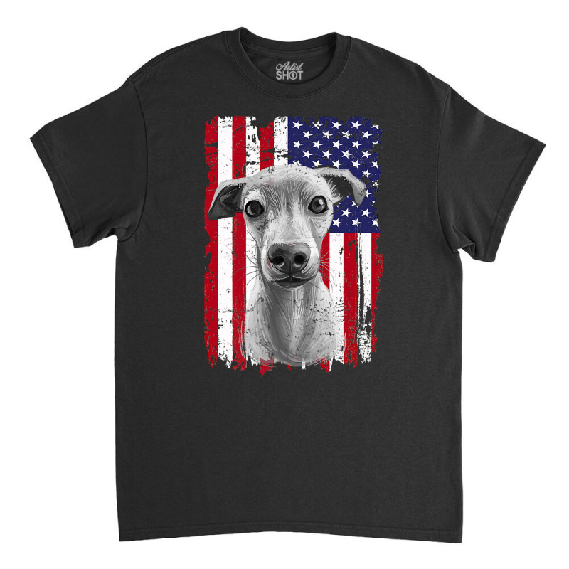 Dogs 365 Distress American Flag Italian greyhound Dog Usa Premium T S Classic T-shirt | Artistshot