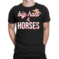 Womens Funny Horse Racing Fascinators Big Hats And Horses Ky Derby V N T-shirt | Artistshot