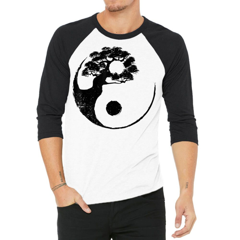 Cute Yin Yang Design Buddhist Men Women Bonsai Tree Lovers T Shirt 3/4 Sleeve Shirt | Artistshot