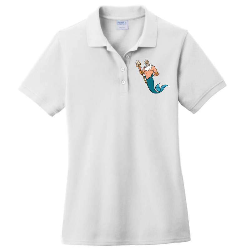 King Triton Ladies Polo Shirt by lotusbubble | Artistshot