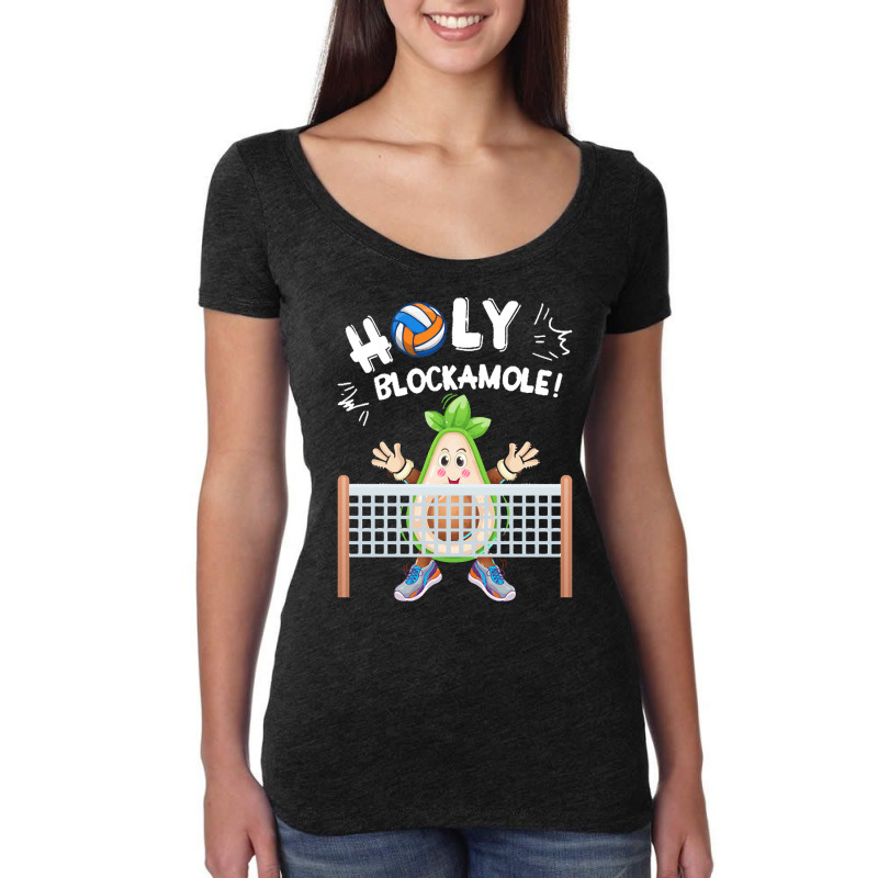 Funny Volleyball Lovers T  Shirt Holy Blockamole Funny Avocado Blocker Women's Triblend Scoop T-shirt by gabecollins | Artistshot