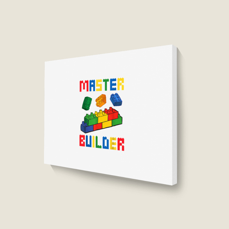 Brick Builder Funny Blocks Building Master Builder Toys Kids Landscape Canvas Print | Artistshot