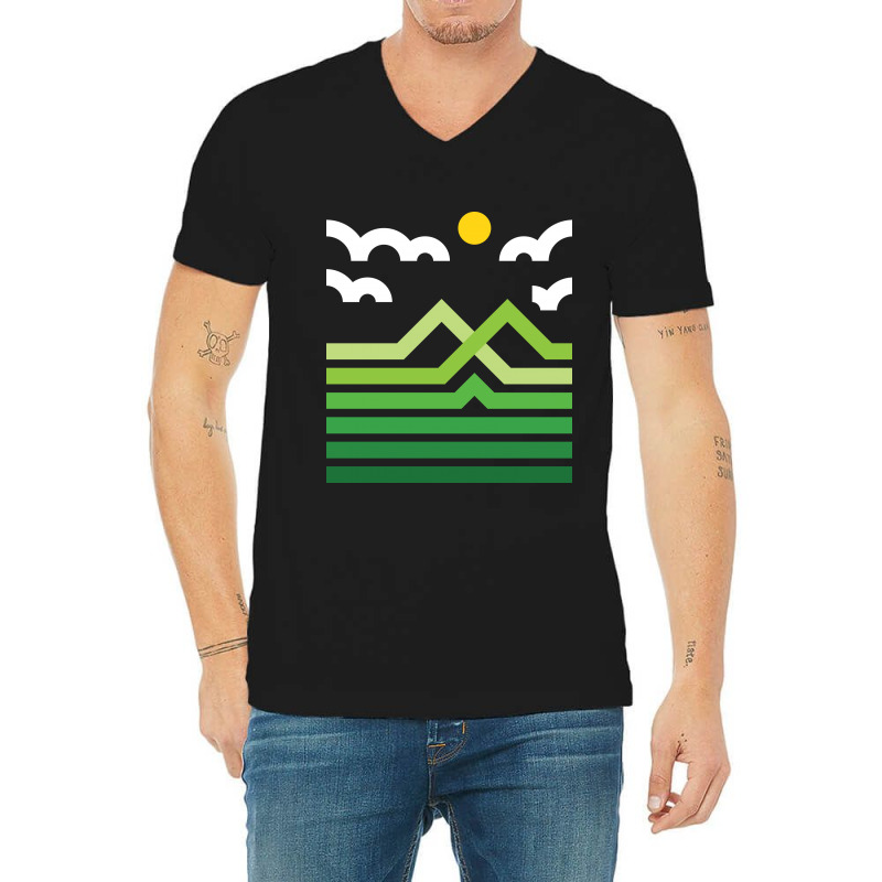 Mountain V-neck Tee | Artistshot