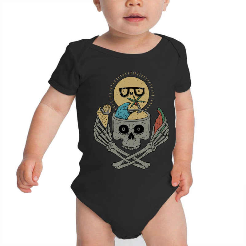 Summer Skull Baby Bodysuit by Quilimo | Artistshot