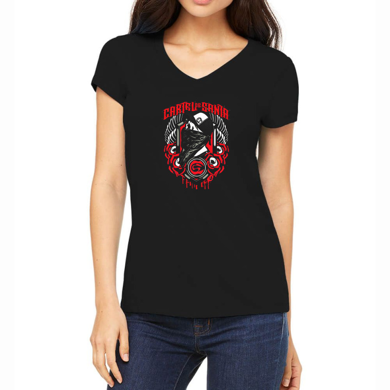 Cartel De Santa Women's V-Neck T-Shirt by tahanemosi | Artistshot