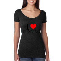 I Love Running Women's Triblend Scoop T-shirt | Artistshot