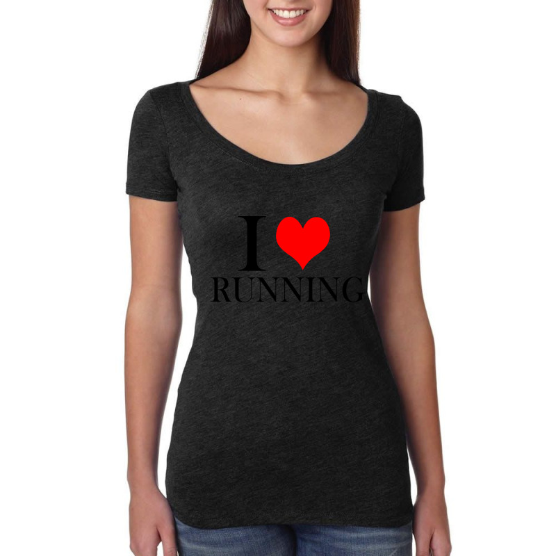 I Love Running Women's Triblend Scoop T-shirt by MegaAgustina | Artistshot