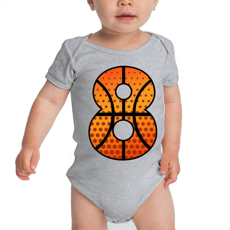 Basketball Number Eight Baby Bodysuit by nbobatiga | Artistshot