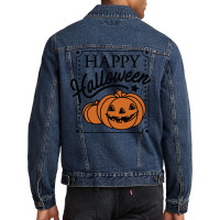 Happy Halloween Pumpkins Men Denim Jacket | Artistshot