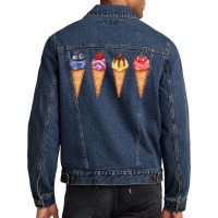 Assorted Ice Cream Cones T  Shirt Assorted Ice Cream Cones Set   Blueb Men Denim Jacket | Artistshot