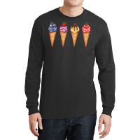 Assorted Ice Cream Cones T  Shirt Assorted Ice Cream Cones Set   Blueb Long Sleeve Shirts | Artistshot