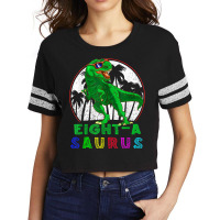 Dinosaur 8 Year Old Dinosaur Birthday 8th T Rex Dino Eight Saurus Scorecard Crop Tee | Artistshot