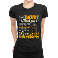 Black And Tan Coonhound Dear Daddy Thank You For Being Ladies Fitted T-shirt | Artistshot