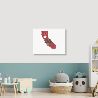 California Map Landscape Canvas Print | Artistshot