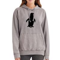 Penguin Silhouette Funny Cute Animal Vintage Hoodie | Artistshot