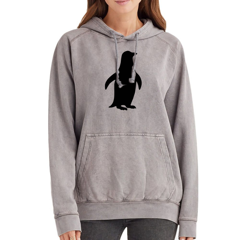 Penguin Silhouette Funny Cute Animal Vintage Hoodie by heart eye | Artistshot