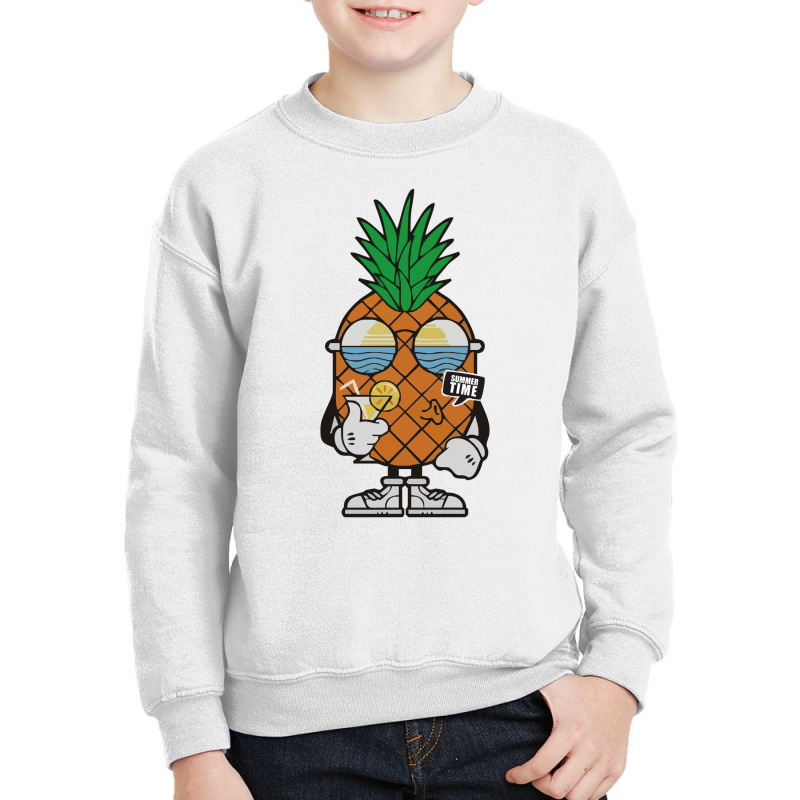 Pineapple Summer Funny Youth Sweatshirt by heart eye | Artistshot