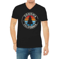 Sonoma California Ca Vintage Graphic Retro 70s T Shirt V-neck Tee | Artistshot