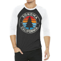 Sonoma California Ca Vintage Graphic Retro 70s T Shirt 3/4 Sleeve Shirt | Artistshot