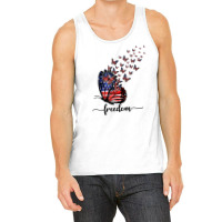 America Freedom Butterfly American Flag 4th Of July Patriot T Shirt Tank Top | Artistshot