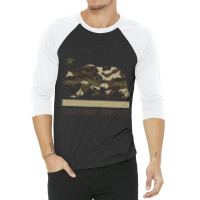 Camoue California Republic Flag Bear Star Cali La T 3/4 Sleeve Shirt | Artistshot