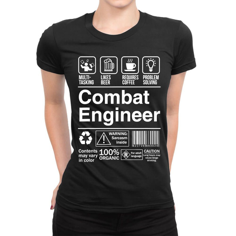 Combat Engineer Product Label Ladies Fitted T-Shirt by Binhthai9809 | Artistshot