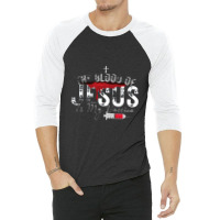 The Blood Of Jesus Is My Vaccine Christian Anti Vaccine Pullover 3/4 Sleeve Shirt | Artistshot