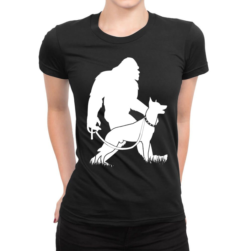 Belgian Malinois T Shirtbigfoot Walking Belgian Malinois T Shirt (1) Ladies Fitted T-Shirt by martyprosacco868 | Artistshot