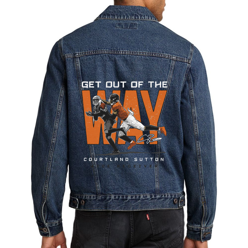 Courtland Sutton Get Out Of The Way Men Denim Jacket | Artistshot