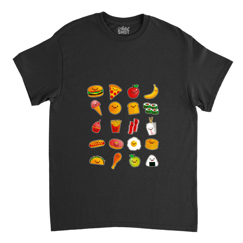 Happy Food Classic T-shirt by kerenajun | Artistshot