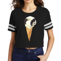 Panda On A Vanilla Ice Cream Cone T  Shirt Panda Cone Ice Cream T  Shi Scorecard Crop Tee | Artistshot