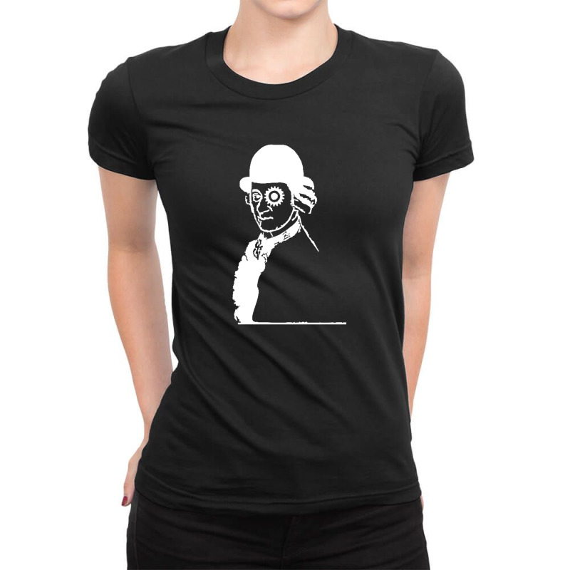 Clockwork Mozart Orange Ladies Fitted T-Shirt by michaelnaher | Artistshot