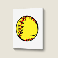 People's Republic Of Burlington Softball Portrait Canvas Print | Artistshot